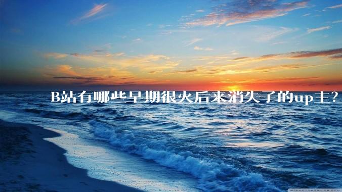 B站有哪些早期很火后来消失了的up主？